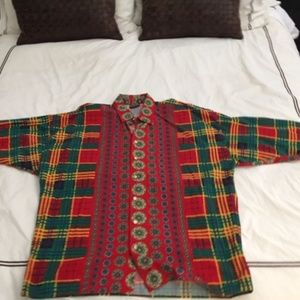 Versace Jeans Couture Cotton Shirt Men's Vintage M